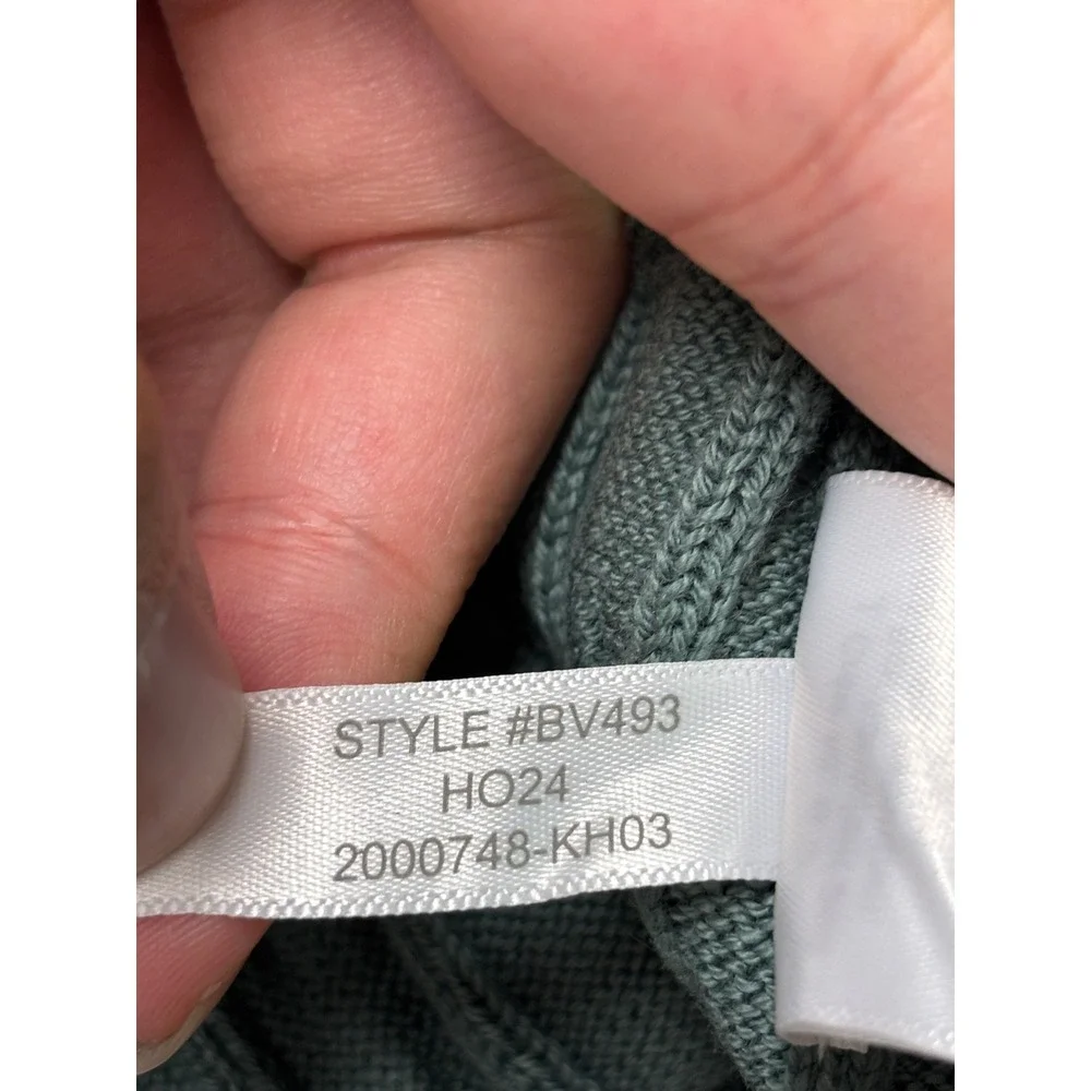 NWT J.Crew Mens Cable Knit Cotton Sweater Sage Green Teal BV493 Size M